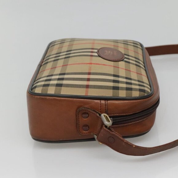 Burberrys Nova Check Shoulder Bag Canvas Beige Auth BA885 - Picture 5 of 16